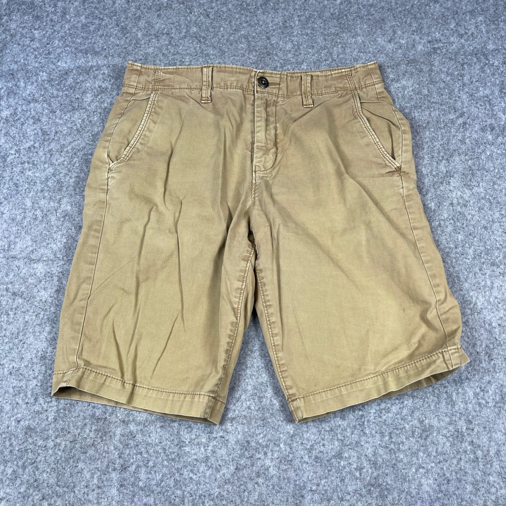 American Eagle Outfitters Chino Shorts‎ Mens Size 32 Khaki Tan  Cotton Slim Fit